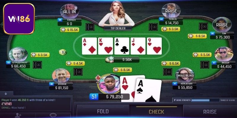 Các vòng chơi Poker Vn86 cơ bản