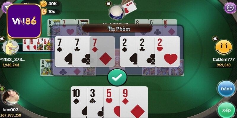 Học cách đánh Phỏm từng vòng tăng cơ hội thắng