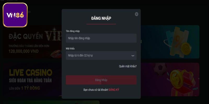 Cập nhật quy trình nhấn chọn đăng ký, đăng nhập VN86 nhanh chóng